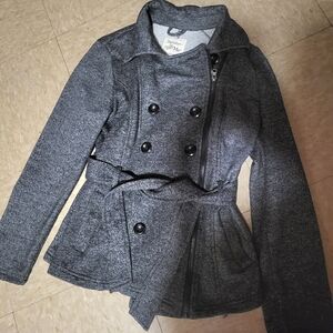 Gray Double-Breasted Women's Jacket